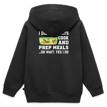 Retro Ferry Vêtements Porte-conteneurs - Sweat Premium à capuche zippé enfant bio - noir - Dos - AI Model Kid Male (0cm)