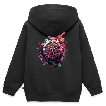 A newfangled chronograph for watch collectors - Kids Premium Organic Zip-up Hoodie - black - Back - AI Model Kid Male (0cm)