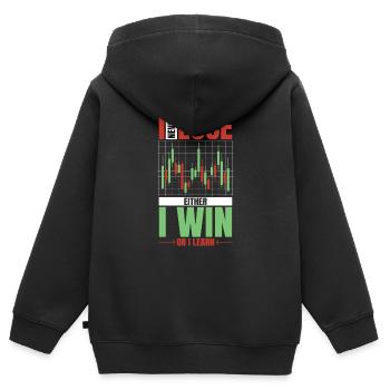 Stock Trading Trader Exchange Trading Stocks - Kids Premium Organic Zip-up Hoodie - black - Back - AI Model Kid Male (0cm)