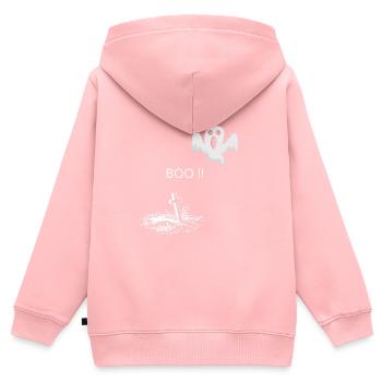 BUHRUF! - Kinder Premium Organic Zip Hoodie - Rosa - Hinten - AI Model Kid Female (0cm)