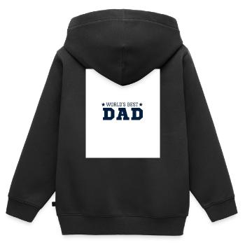 World´s best Dad - Kinder Premium Organic Zip Hoodie - Schwarz - Hinten - AI Model Kid Male (0cm)