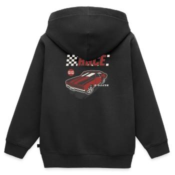 Retro Muscle Car Vintage Rennauto Liebhaber - Kinder Premium Organic Zip Hoodie - Schwarz - Hinten - AI Model Kid Male (0cm)