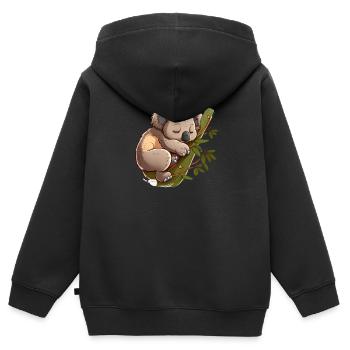 Koala bear Koala sleeping. Great for sleeping. - Kids Premium Organic Zip-up Hoodie - black - Back - AI Model Kid Male (0cm)