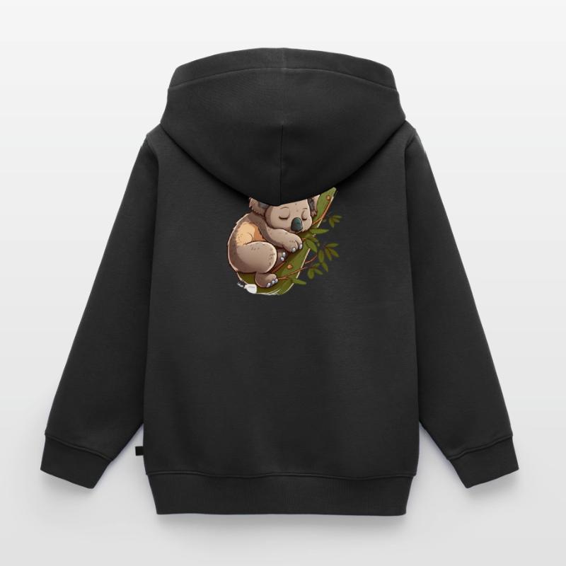 Koala bear Koala sleeping. Great for sleeping. Kids Premium Organic Zip-up Hoodie