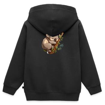 Koala bear Koala sleeping. Great for sleeping. - Kids Premium Organic Zip-up Hoodie - black - Back - AI Model Kid Male (0cm)
