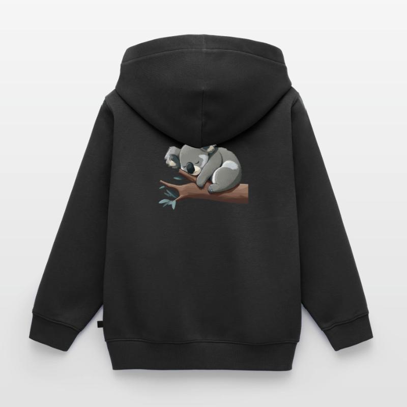 Koala bear Koala sleeping. Great for sleeping. Kids Premium Organic Zip-up Hoodie
