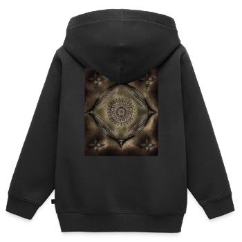 Art - Sweat Premium à capuche zippé enfant bio - noir - Dos - AI Model Kid Male (0cm)