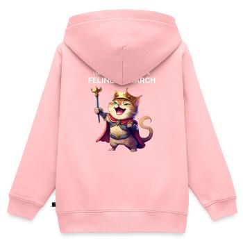 Pet Owner Cat Lover - Kids Premium Organic Zip-up Hoodie - rose - Back - AI Model Kid Female (0cm)