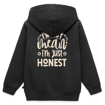 I'm Not Mean I'm Just Honest - Kids Premium Organic Zip-up Hoodie - black - Back - AI Model Kid Male (0cm)