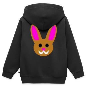 Niedlicher Osterhase - Kinder Premium Organic Zip Hoodie - Schwarz - Hinten - AI Model Kid Male (0cm)
