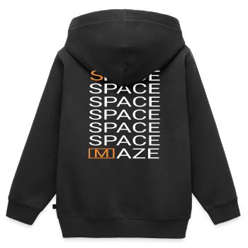 Space - Reimsport - Kinder Premium Organic Zip Hoodie - Schwarz - Hinten - AI Model Kid Male (0cm)