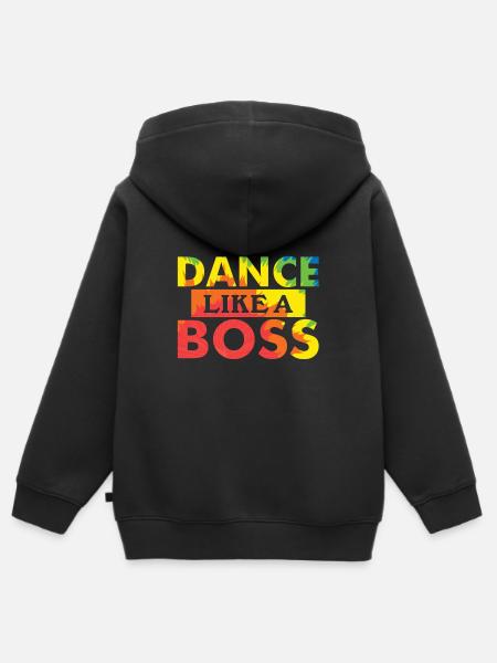 Hip Hop - Kinder Premium Organic Zip Hoodie - Schwarz