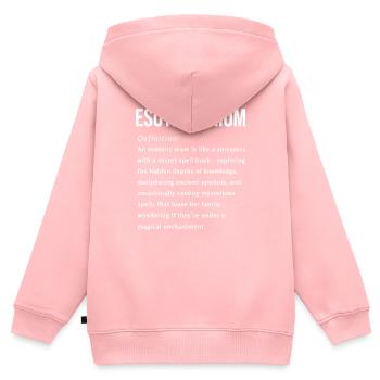Esoteric Mom Saying English - Kids Premium Organic Zip-up Hoodie - rose - Back - AI Model Kid Female (0cm)