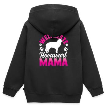 Weltbeste Hovawart Mama derber Bauernhund - Kinder Premium Organic Zip Hoodie - Schwarz - Hinten - AI Model Kid Male (0cm)