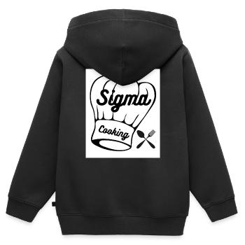Sigma-Design - Kinder Premium Organic Zip Hoodie - Schwarz - Hinten - AI Model Kid Male (0cm)