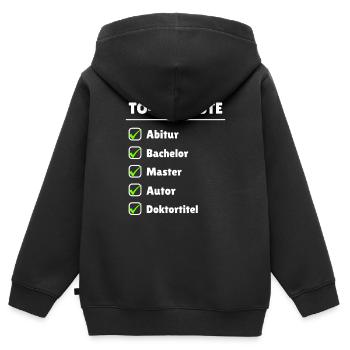 Doktortitel Autor promovieren Medizin Geschenk - Kinder Premium Organic Zip Hoodie - Schwarz - Hinten - AI Model Kid Male (0cm)