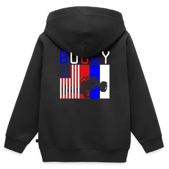 Sable tout-terrain tout-terrain buggy - Sweat Premium à capuche zippé enfant bio - noir - Dos - AI Model Kid Male (0cm)