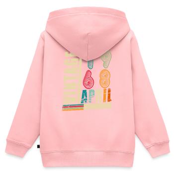 April 1968 - Kinder Premium Organic Zip Hoodie - Rosa - Hinten - AI Model Kid Female (0cm)