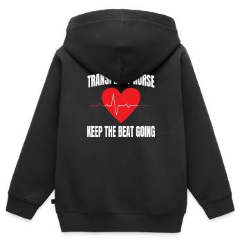 Jollier - Sweat Premium à capuche zippé enfant bio - noir - Dos - AI Model Kid Male (0cm)