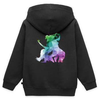 Breakdance B-Boy Breaker Breakdancer B-Girl HipHop - Kinder Premium Organic Zip Hoodie - Schwarz - Hinten - AI Model Kid Male (0cm)