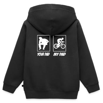 Coureur - Sweat Premium à capuche zippé enfant bio - noir - Dos - AI Model Kid Male (0cm)