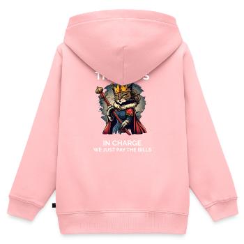 Katzenliebhaber Kätzchen - Kinder Premium Organic Zip Hoodie - Rosa - Hinten - AI Model Kid Female (0cm)