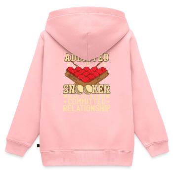 Joueur de billard - Sweat Premium à capuche zippé enfant bio - rose - Dos - AI Model Kid Female (0cm)