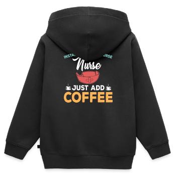 Retro Ferry Vêtements Porte-conteneurs - Sweat Premium à capuche zippé enfant bio - noir - Dos - AI Model Kid Male (0cm)
