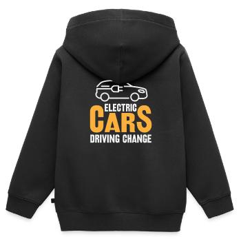Elektrofahrzeug Elektroautos Als Motor Des Wandels - Kinder Premium Organic Zip Hoodie - Schwarz - Hinten - AI Model Kid Male (0cm)