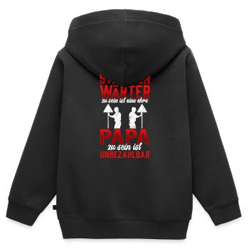 Straßenwärter sein ist eine Ehre Straßenbauer - Kinder Premium Organic Zip Hoodie - Schwarz - Hinten - AI Model Kid Male (0cm)