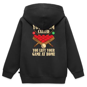Cue Stick Snooker Player Humour - Sweat Premium à capuche zippé enfant bio - noir - Dos - AI Model Kid Male (0cm)