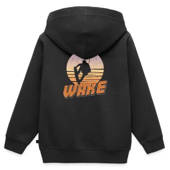 Vintage Wakeboard Sunset Fan Wake Wakeboarder Wake - Kids Premium Organic Zip-up Hoodie - black - Back - AI Model Kid Male (0cm)