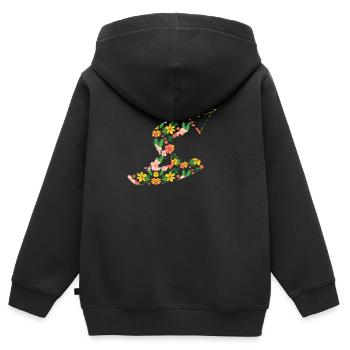 Wakeboard Summertime Floral Wakeboarding Bunte - Kinder Premium Organic Zip Hoodie - Schwarz - Hinten - AI Model Kid Male (0cm)
