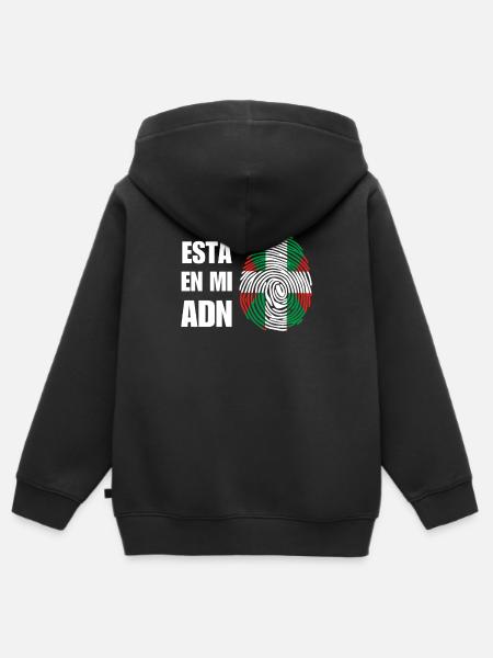 Baskische DNA - Kinder Premium Organic Zip Hoodie - Schwarz