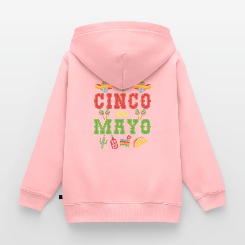 Cinco De Mayo Kinder Premium Organic Zip Hoodie