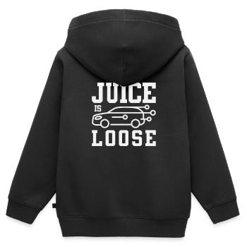 Elektrofahrzeug Der Saft Des Elektroautos Ist Lose - Kinder Premium Organic Zip Hoodie - Schwarz - Hinten - AI Model Kid Male (0cm)
