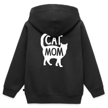 Best Cat Mom Mother Women Kitty - Kids Premium Organic Zip-up Hoodie - black - Back - AI Model Kid Male (0cm)