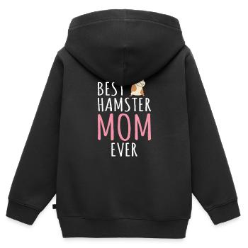 Beste Hamstermutter Süßer Hamsterbesitzer - Kinder Premium Organic Zip Hoodie - Schwarz - Hinten - AI Model Kid Male (0cm)