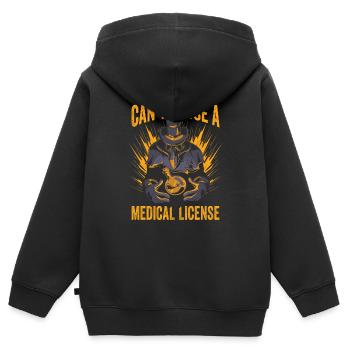 Pest Doktor Pest Doktor Maske Medikamente - Kinder Premium Organic Zip Hoodie - Schwarz - Hinten - AI Model Kid Male (0cm)