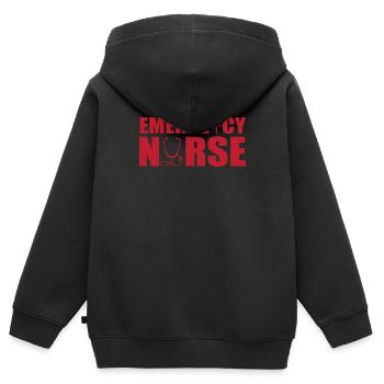 Emergency nurse - Kids Premium Organic Zip-up Hoodie - black - Back - AI Model Kid Male (0cm)