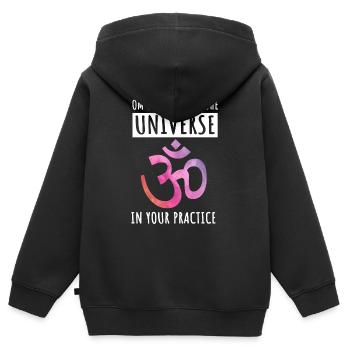 Retro Ferry Vêtements Porte-conteneurs - Sweat Premium à capuche zippé enfant bio - noir - Dos - AI Model Kid Male (0cm)