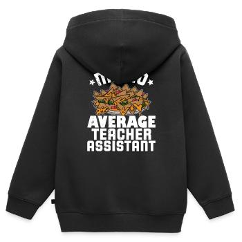 Nachos Cheese Mexico Mexican cuisine Jalapenos - Kinder Premium Organic Zip Hoodie - Schwarz - Hinten - AI Model Kid Male (0cm)
