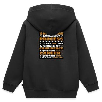 Software-Entwicklungsprozess, Programmierung - Kinder Premium Organic Zip Hoodie - Schwarz - Hinten - AI Model Kid Male (0cm)
