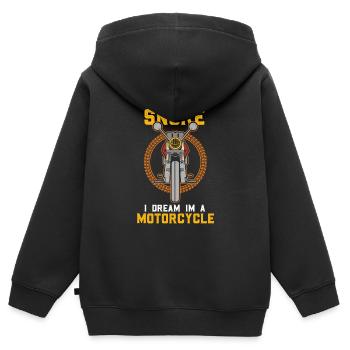Motorrad fahren ist keine Krankheit Chopper - Kinder Premium Organic Zip Hoodie - Schwarz - Hinten - AI Model Kid Male (0cm)