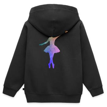 Ballett Tanzkurs Geschenk Tanz Tänzerin Ballerina - Kinder Premium Organic Zip Hoodie - Schwarz - Hinten - AI Model Kid Male (0cm)