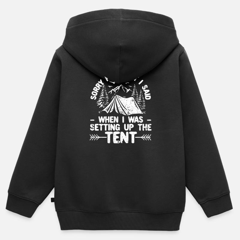 Désolé pour ce que j’ai dit comme - Sweat Premium à capuche zippé enfant bio - noir