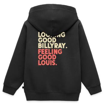 Bien paraître Billy Ray se sent bien Louis - Sweat Premium à capuche zippé enfant bio - noir - Dos - AI Model Kid Male (0cm)