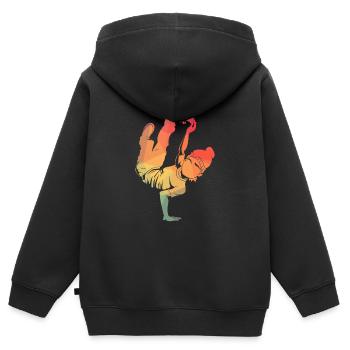 Hip Hop breakdance Dance - Kinder Premium Organic Zip Hoodie - Schwarz - Hinten - AI Model Kid Male (0cm)