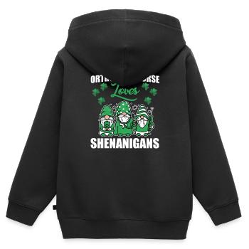 Retro Ferry Vêtements Porte-conteneurs - Sweat Premium à capuche zippé enfant bio - noir - Dos - AI Model Kid Male (0cm)