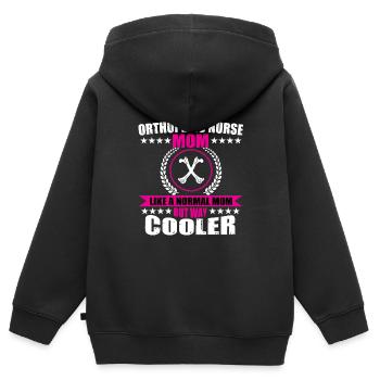 Retro Ferry Vêtements Porte-conteneurs - Sweat Premium à capuche zippé enfant bio - noir - Dos - AI Model Kid Male (0cm)